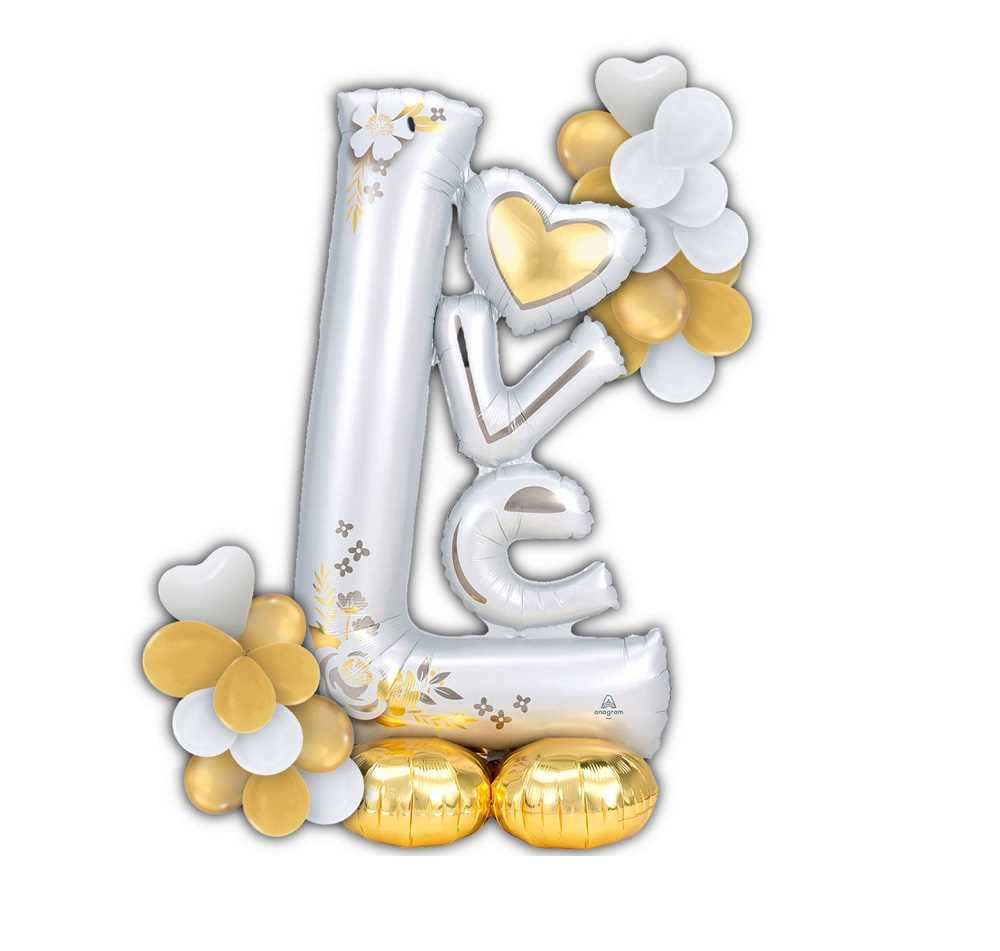 Love Wedding AirLoonz Balloons Centerpiece (Silver) - Online at Best ...